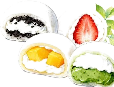 Illustration des mochis maison